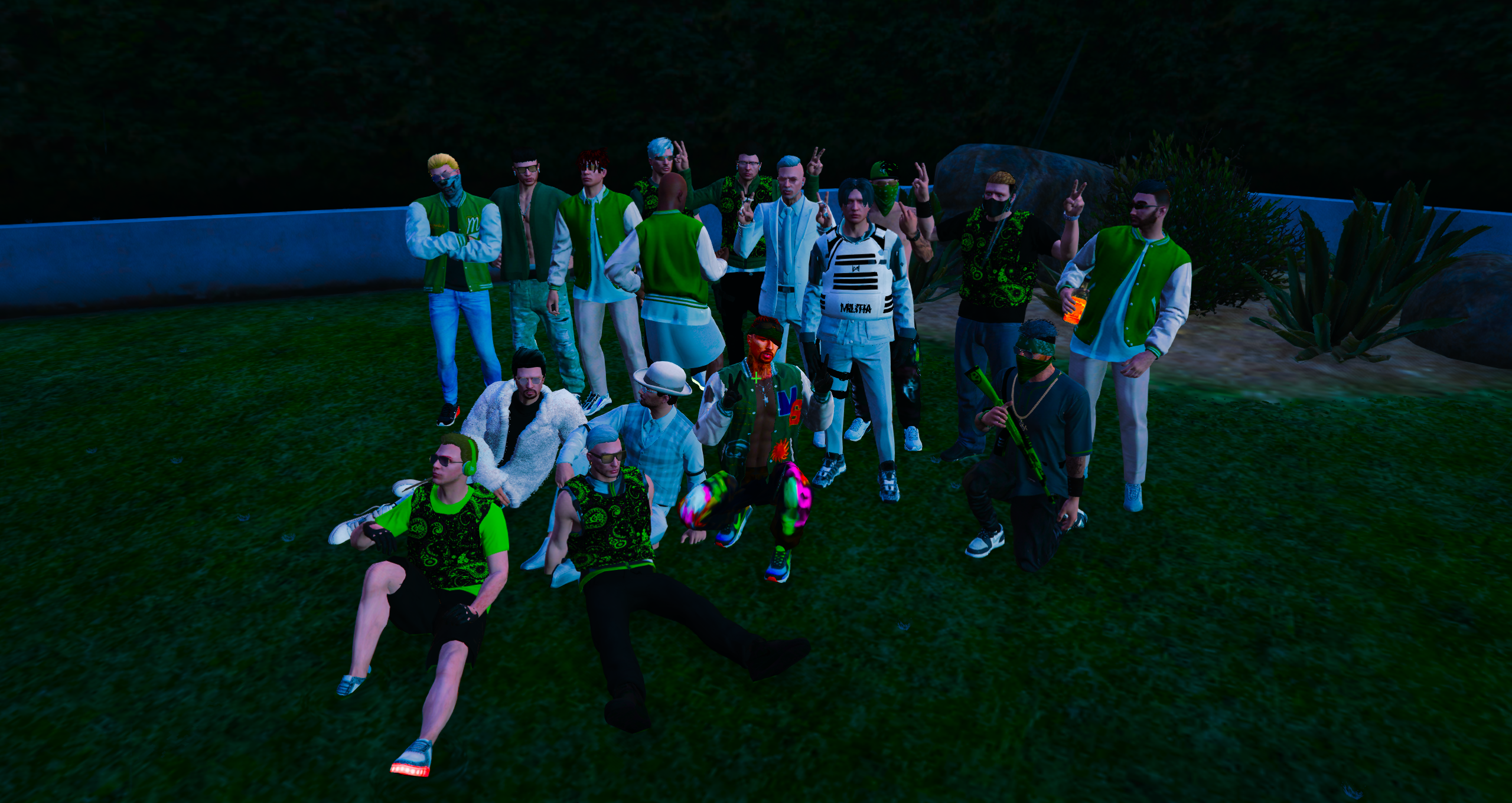 Gang members in action at Gen Z Roleplay